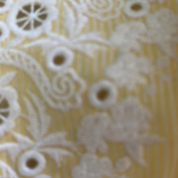 Beautiful pale yellow and white eyelet Cami size S - Picture 8 of 8